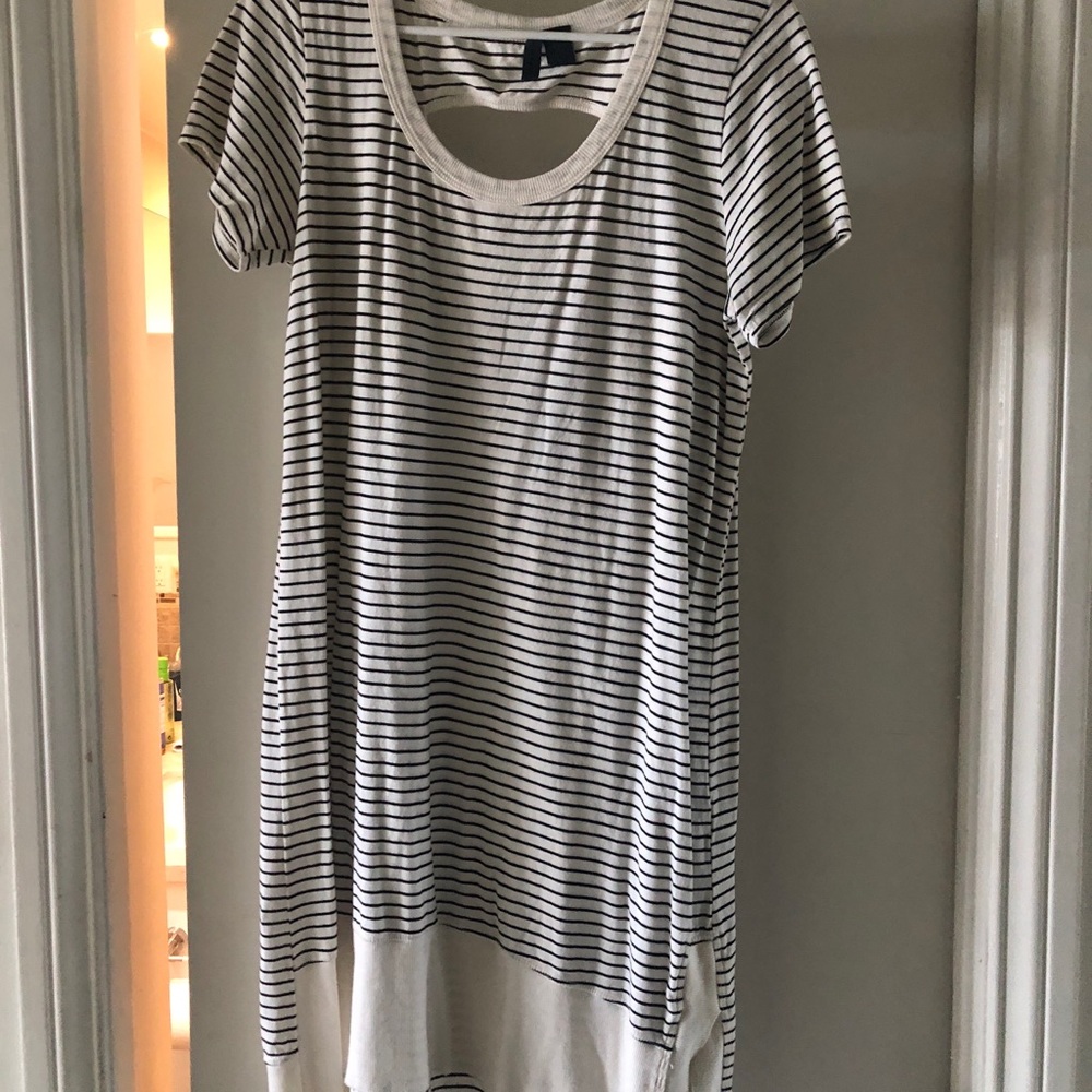 Anthropologie left of center striped tunic dress